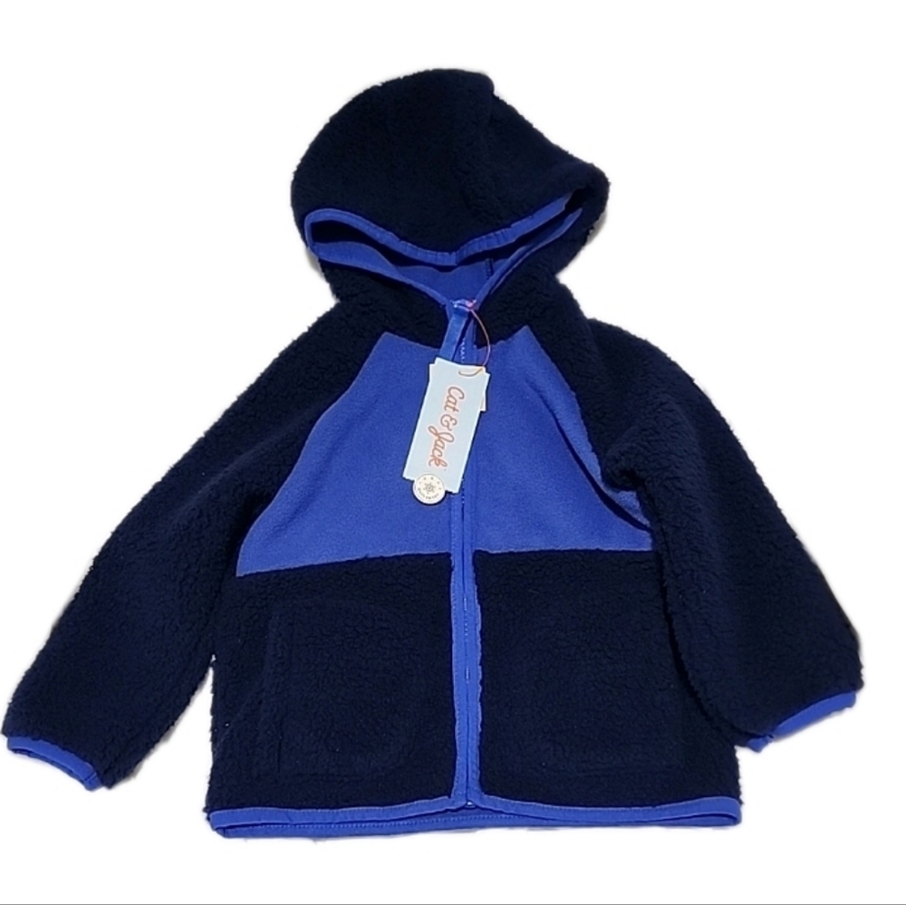 Cat And Jack Blue and Navy Blue Hooded Jacket